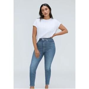 Everlane The Curvy Way High Skinny Organic Cotton Jean Size 25 Crop‎ Cool Girl